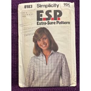 Simplicity Sewing Pattern 8183 polo 1970s
